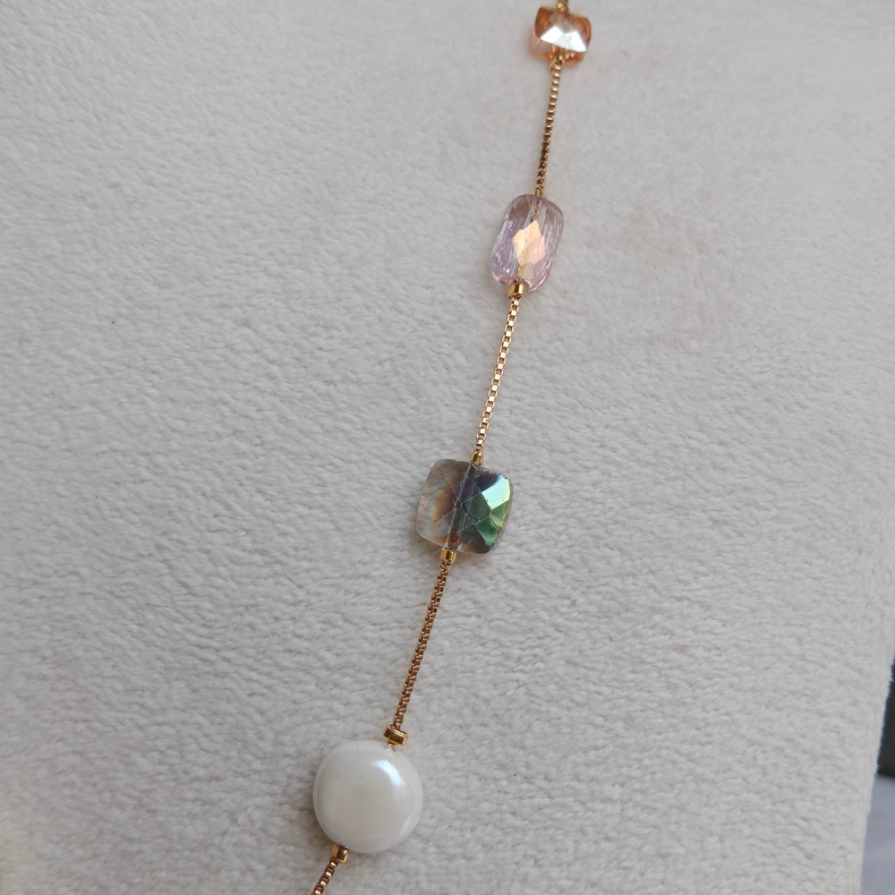 Handmade Brass Metal Jewellery Crystal Bead Necklace Set